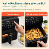 COSORI Heißluftfritteuse Airfryer, 12-in-1 Heißluftfritteuse XXL 6,2 l, Heißluftfritteuse mit Sichtfenster und Rührerinnerung, 80 Rezepte, Haushaltsgeräte, Naty Shop