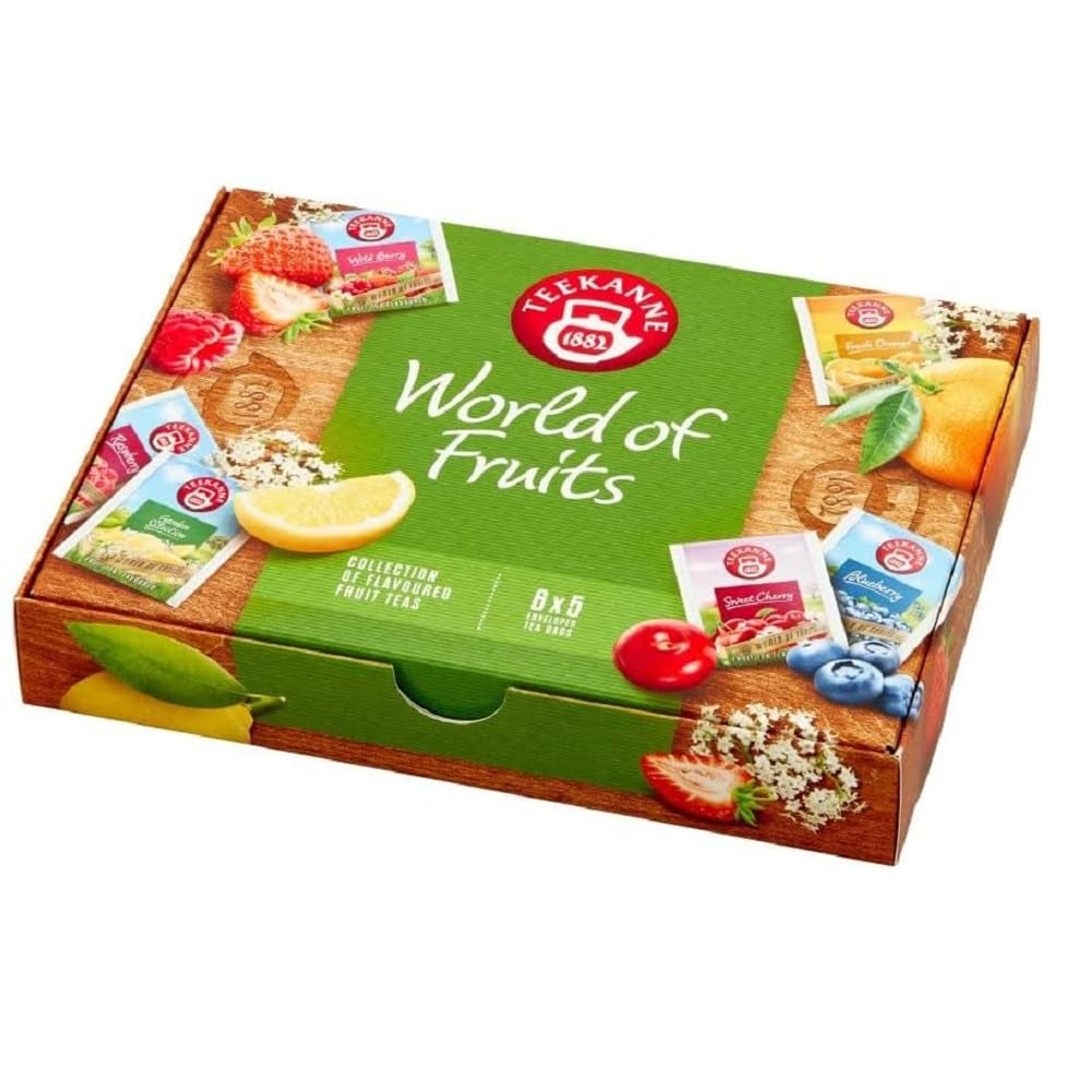 Teekanne World of Fruits Früchtetee-Auswahlbox 6 Geschmacksrichtungen 5 Teebeutel