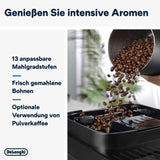 De'Longhi Magnifica Evo Next - Perfetto Vollautomatische Espressomaschine mit LatteCrema Milchaufschäumer, 13 One-Touch-Getränke, Kaffee- und Cappuccino-Zubereiter, Farb-Touchscreen, Titan (ECAM312.80.TB)