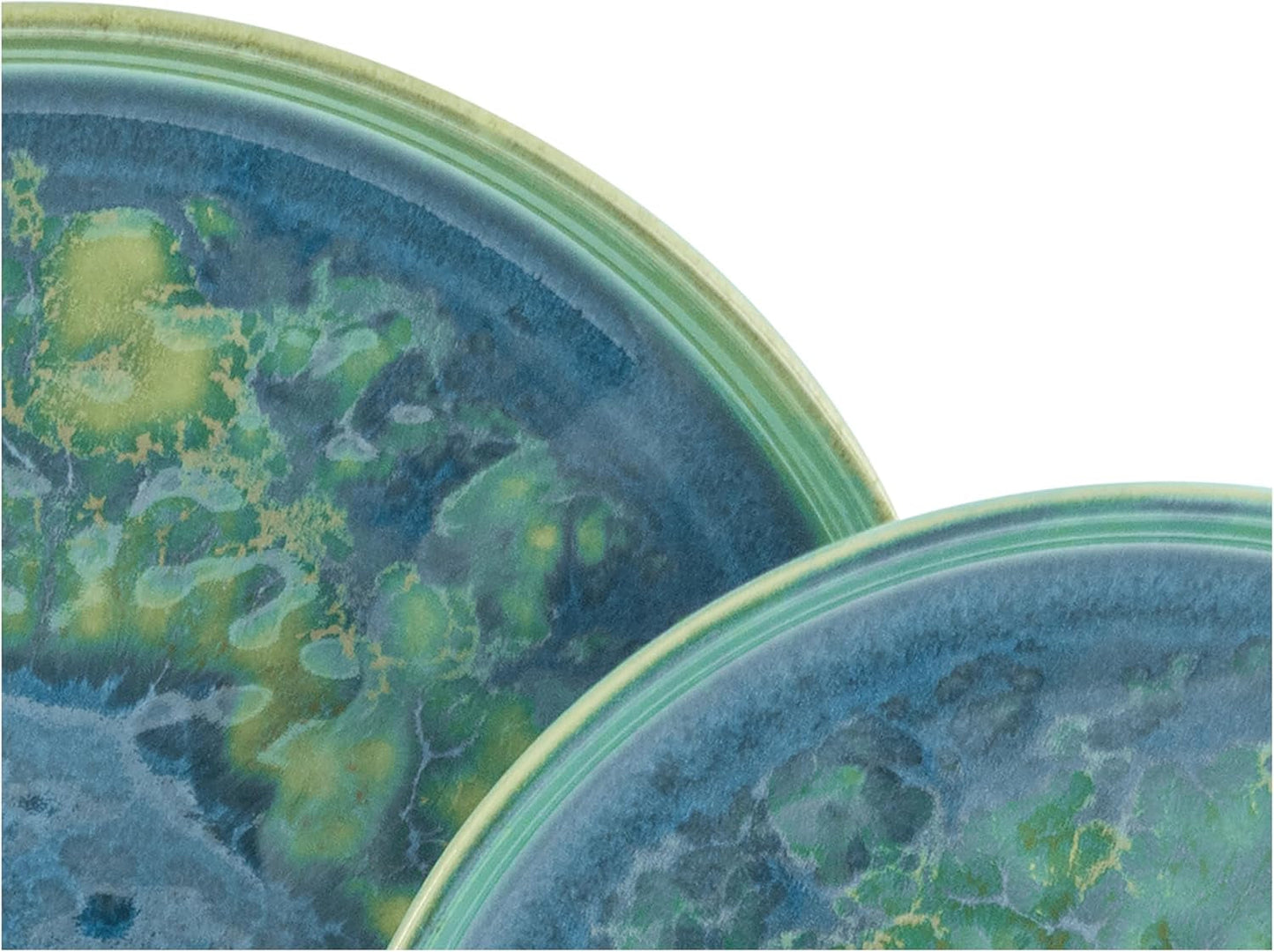 Creatable 22447 Yuki-Serie Geschirrset für 2 Personen, Tellerset aus Porzellan, spülmaschinen- und mikrowellengeeignet, hergestellt in Europa