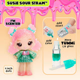 Yummiland Lipgloss-Puppe – Susie Sour Straw – inklusive DIY-Lipgloss-Set, geeignet für Kinder ab 4 Jahren, Serie 2