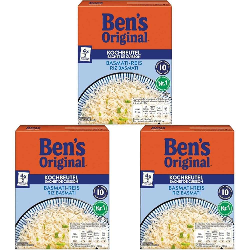 BEN'S ORIGINAL™ Basmatireis zum Kochen im Beutel 500g