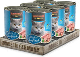 LEONARDO Nassfutter [6x400g Meeresfrüchte] | Nasses, getreidefreies Katzenfutter | Komplettes Nassfutter in Dosen