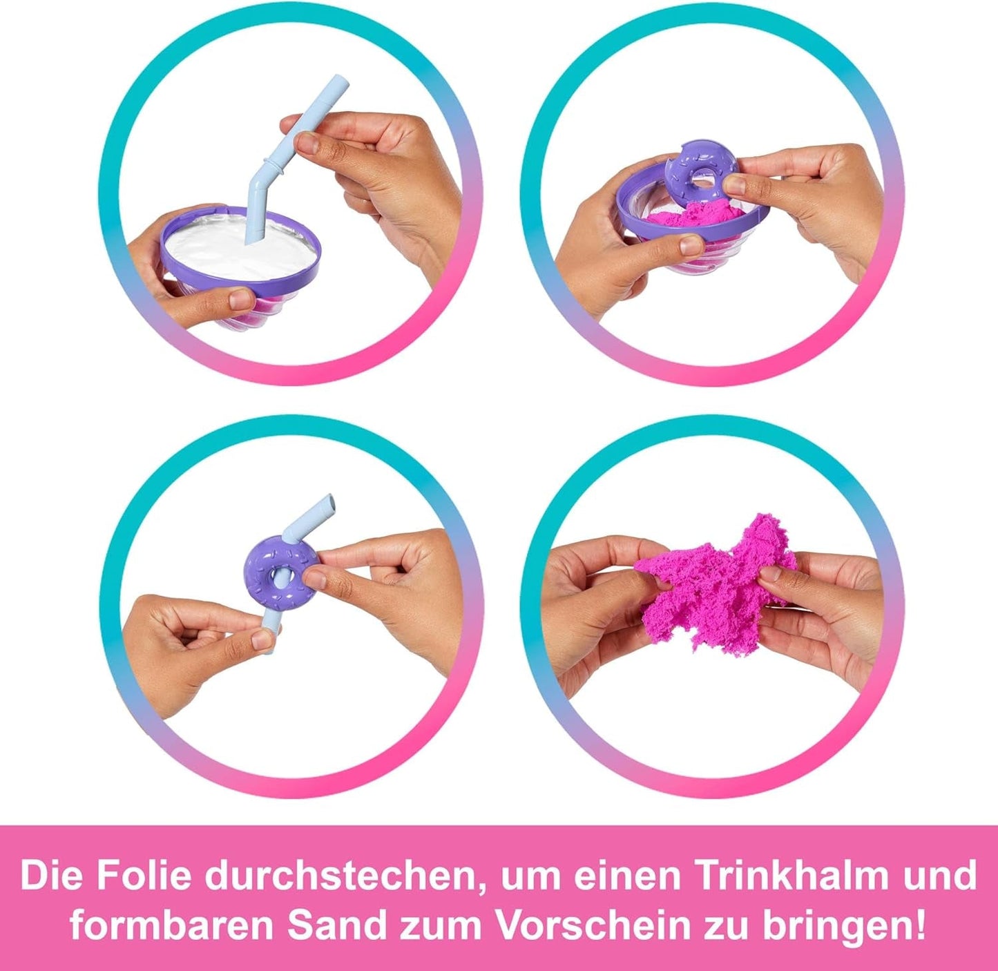 Barbie Pop Reveal Series Set mit Modepuppe und Zubehör, Candy Series, Donut Dreams Design mit Haustier, 8 Überraschungen inklusive Farbwechsel, JFY60