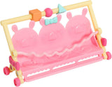 BABY born 904763 Baby Surprise Bus – pinkfarbener Mini-Puppenspielzeugbus mit 2 exklusiven Puppen, Dreifach-Kinderwagen, Schaukel, Karussell, Rutsche und Dreifachschaukel.