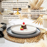 SÄNGER Bombay Moonlight | 12-teiliges Keramik-Geschirrset für 4 Personen, 4 Speiseteller, 4 Dessertteller, 4 Schüsseln, verschiedene Farben | DIE VALUE-KOLLEKTION