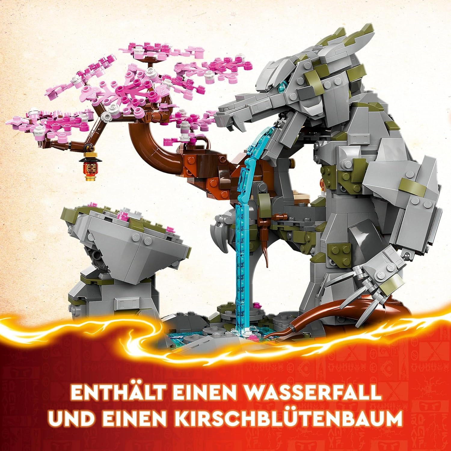 LEGO NINJAGO Drachenstein-Tempel-Drachenspielzeug mit 6 Ninja-Figuren, großes Set zum Bauen, Spielen und Ausstellen, Geburtstagsgeschenk für Jungen und Mädchen ab 13 Jahren. 71819 Bausets Besuchen Sie den LEGO-Store