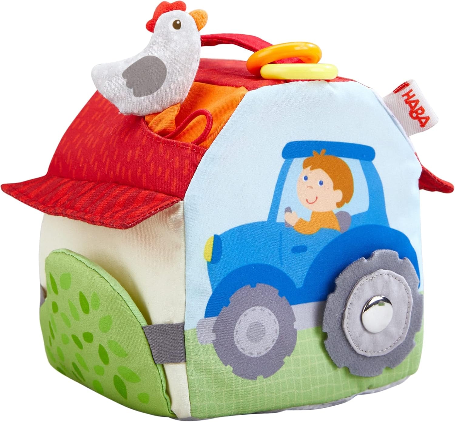 HABA 306383 – Spielwürfel Bauernhof, Multifunktionsspielzeug ab 6 Monaten Babyspielzeug Naty Shop