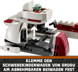 LEGO Star Wars Flucht mit dem BARC Speeder, das Mandalorianer-Set, Spielzeugfahrrad mit Beiwagen, enthält die Figuren Kelleran Beq und Grogu, Geschenk für Jungen und Mädchen ab 8 Jahren 75378 Bausets Beuche den LEGO-Store