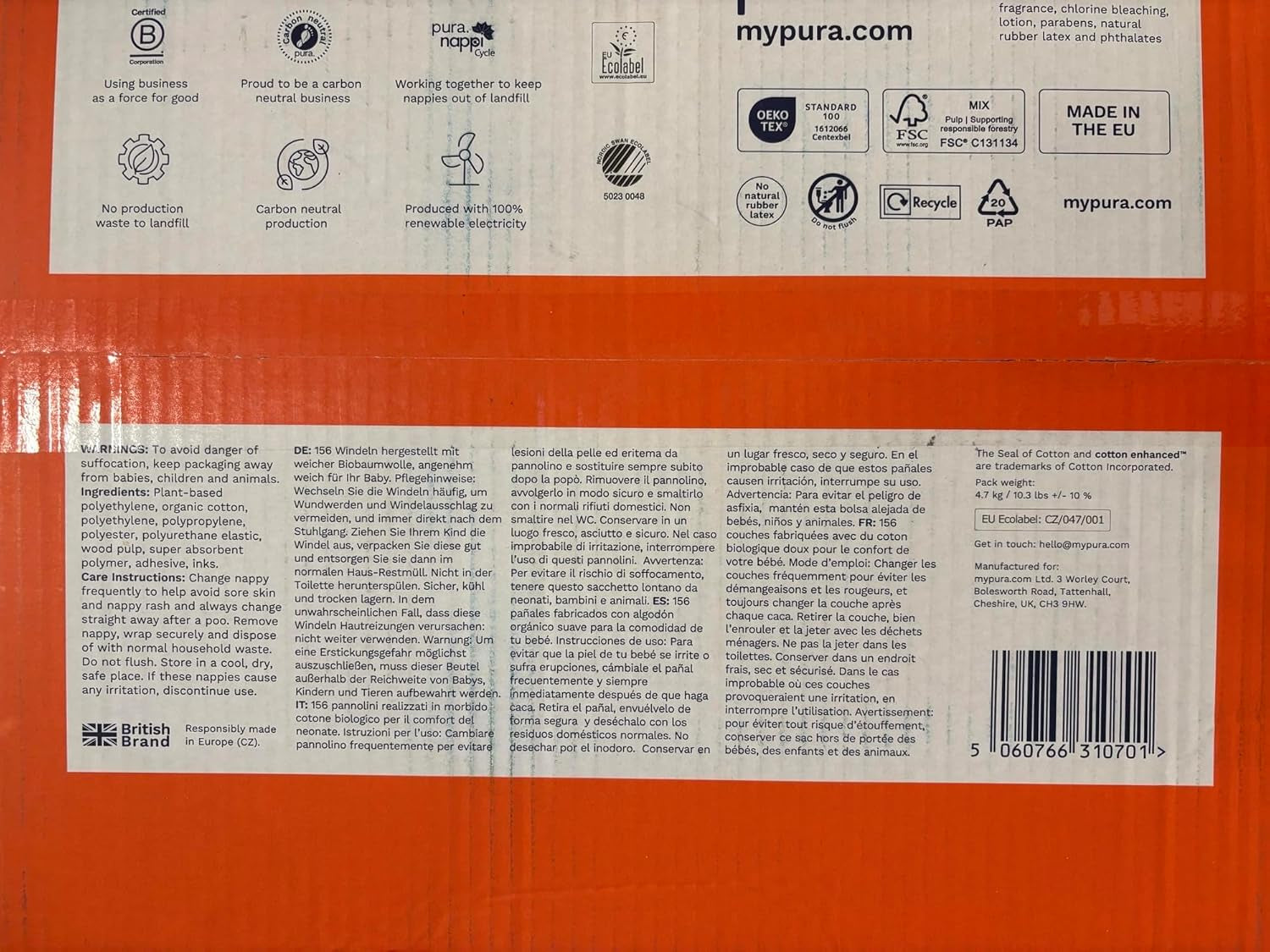 Öko-Babywindeln – Größe 3 (4–9 kg), 1 Packung (26 Windeln), ultraweiche Windeln für empfindliche Haut, Bio-Baumwolle, bis zu 12 Stunden Auslaufschutz, neue Größenübersicht