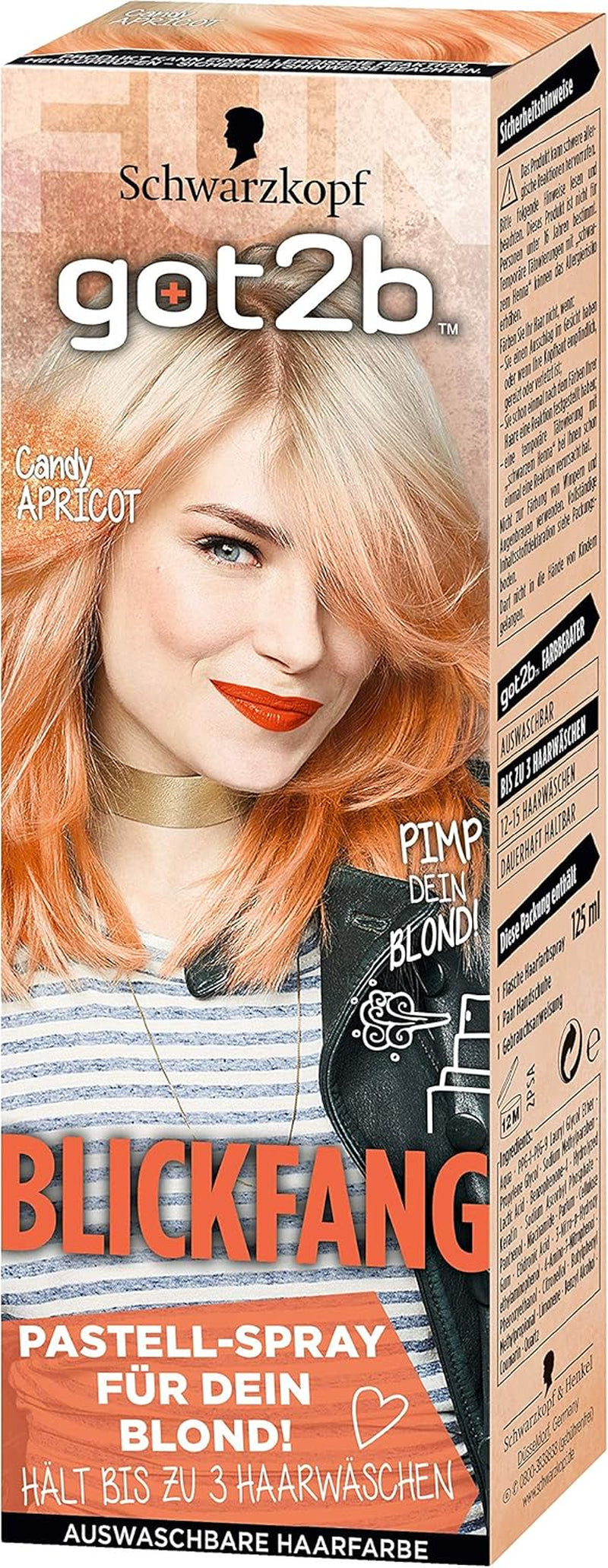 Got2B Augen-Haarfärbemittel, Ps3 Candy Apricot, 3er-Pack (3 x 125 ml), ml (3er-Pack) Haarfärbemittel Naty Shop Standardtitel