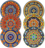 Speiseteller-Set für 6 Personen, vancasso KRVI Teller-Set für 6 Personen, Teller-Set Ø 27 cm, spülmaschinen- und mikrowellengeeignet, Pastateller, Frühstücksteller, Kuchenteller