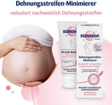 Sanosan Stretch Mark Minimizer, klinisch getestet – reduziert nachweislich Dehnungsstreifen nach der Schwangerschaft, ohne Paraffinöl, Farbstoffe, Silikone, 75 ml Kosmetik und Schönheit Naty Shop