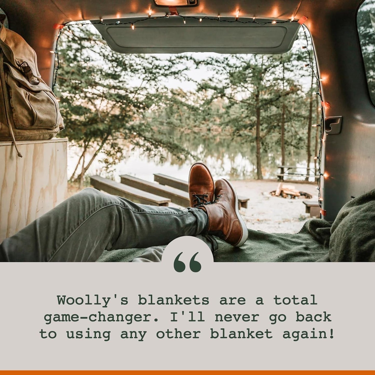 Woolly Mammoth Woolen Co. Campingdecke, extra groß, Merinowolle, die perfekte Outdoor-Ausrüstung für Bushcraft, Camping, Trekking, Wandern, Überleben oder Hüttendecke. Braun, 168 x 228 Betten und Decken Woolly Mammoth Woollen Company