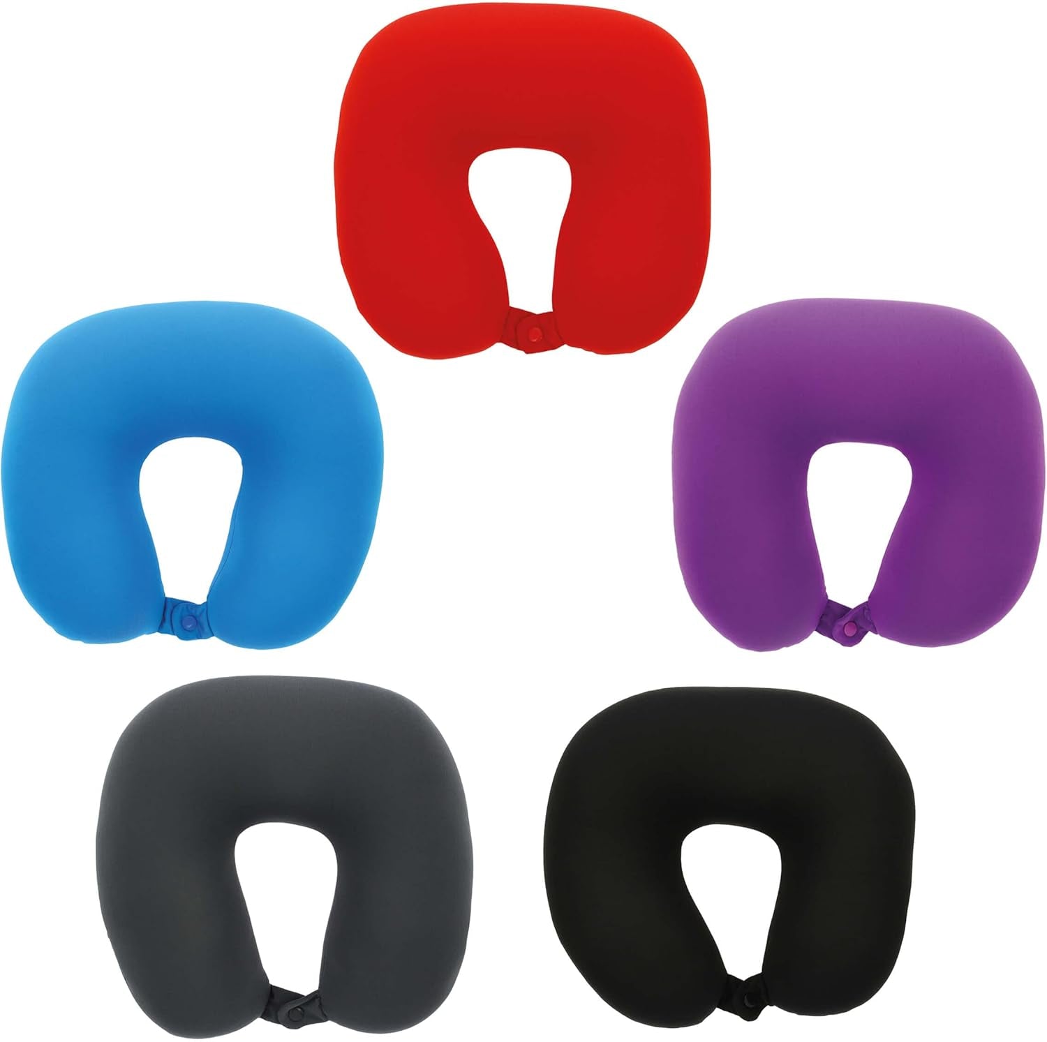Sumex Reisekissen, Nackenkissen für Kinder und Erwachsene, U-förmig, ultraweich, waschbar, ideal für Reisen, rot, Reisekissen, Naty Shop