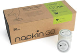 Go NPKGO00612 Kapsel-Reinigungstücher mit grünem Tee, Viskose, weiß, 12er-Pack
