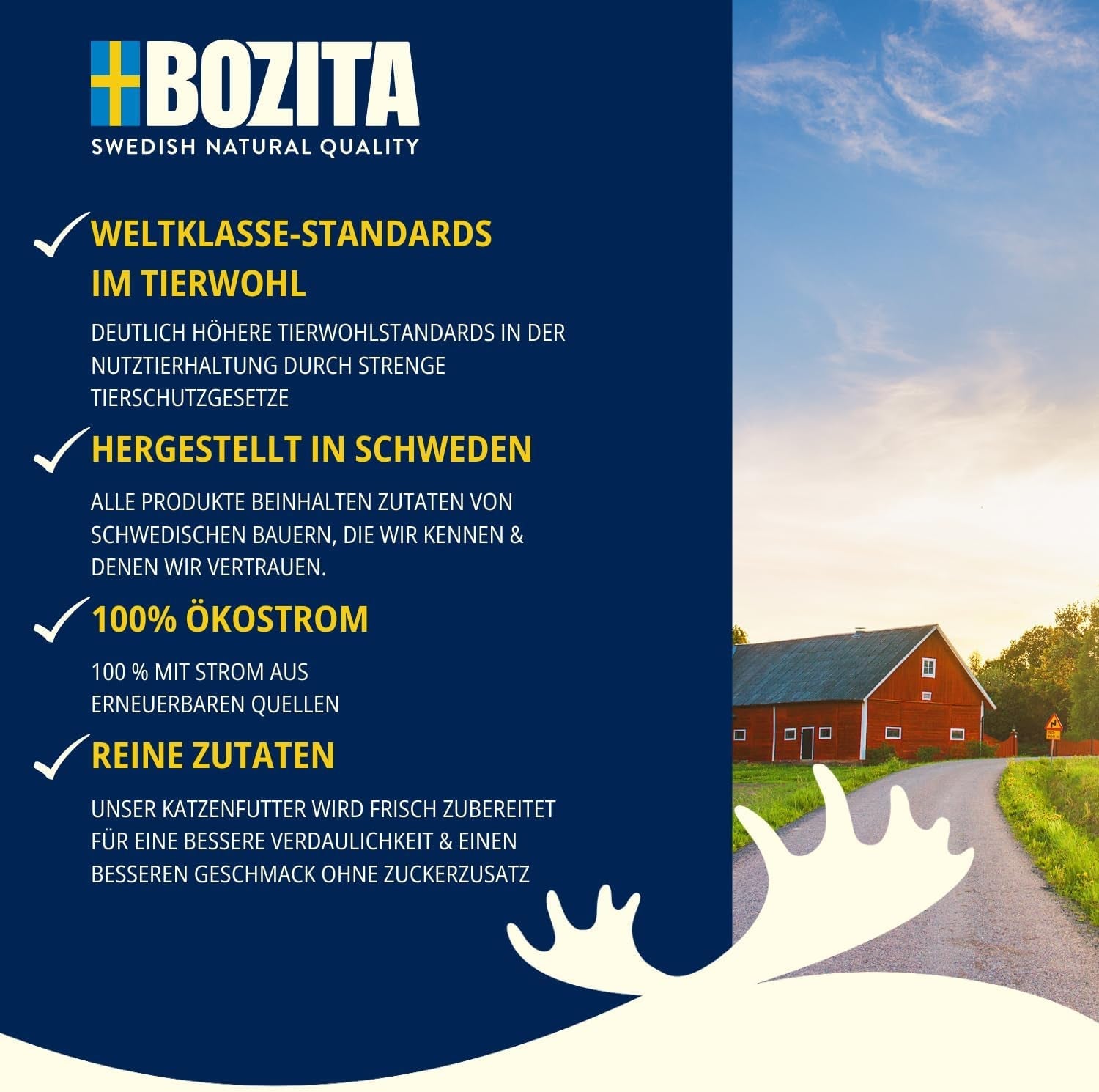 Bozita Beutel Nassfutter mit Stücken in Soße und Truthahn – 12 Portionsbeutel x 85 g Getreide- und weizenfreies Katzenfutter – Nassfutter für ausgewachsene Katzen mit 8,5 % Protein und 4,5 % Fett