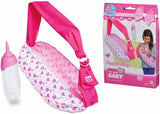 Simba 105560002 Verstellbarer Tragetuch für Neugeborene mit Tasche und Flasche für 38–43 cm große Puppen ab 3 Jahren