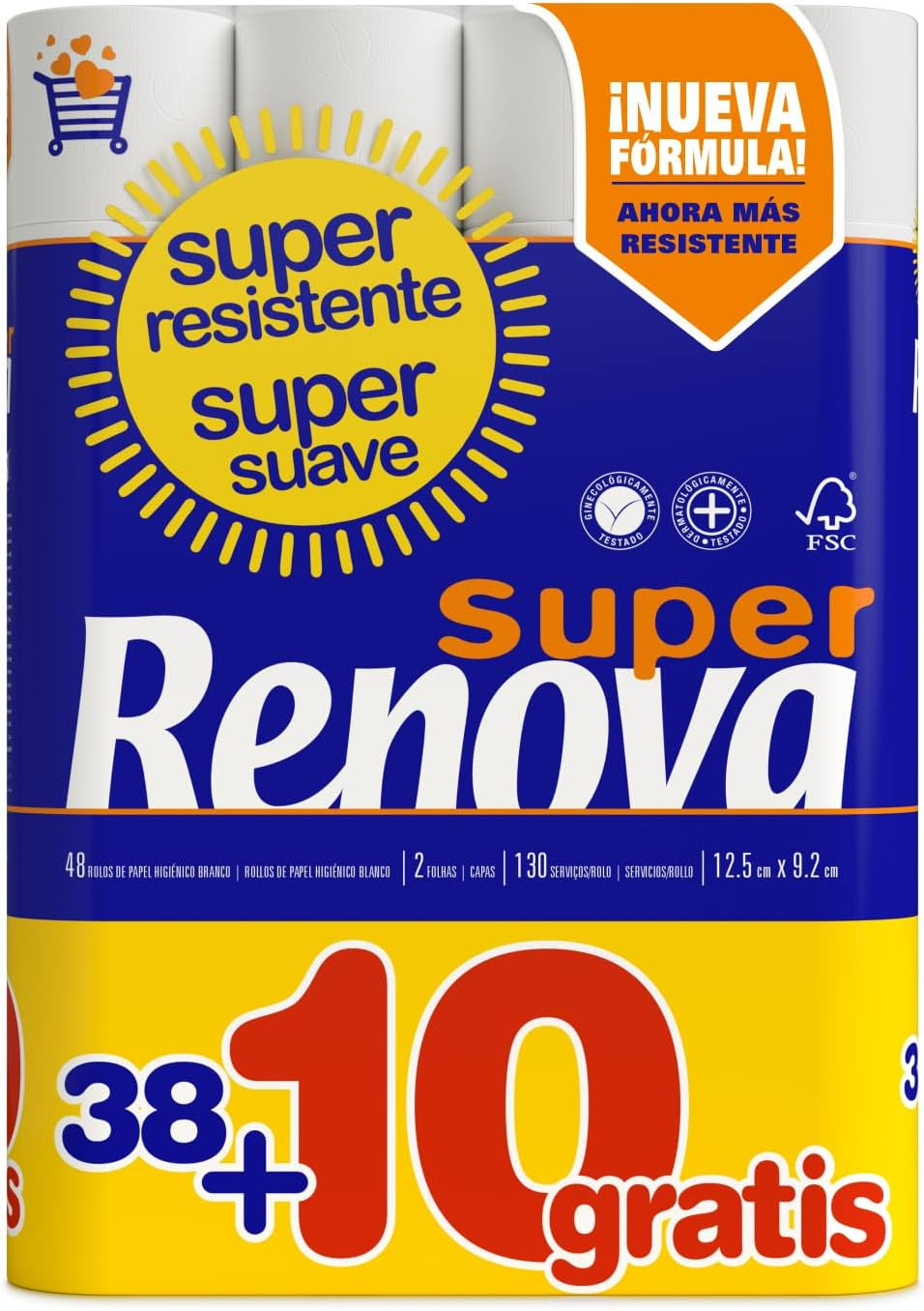 Toilettenpapier Renova Super Prom - 48 Rollen weiß