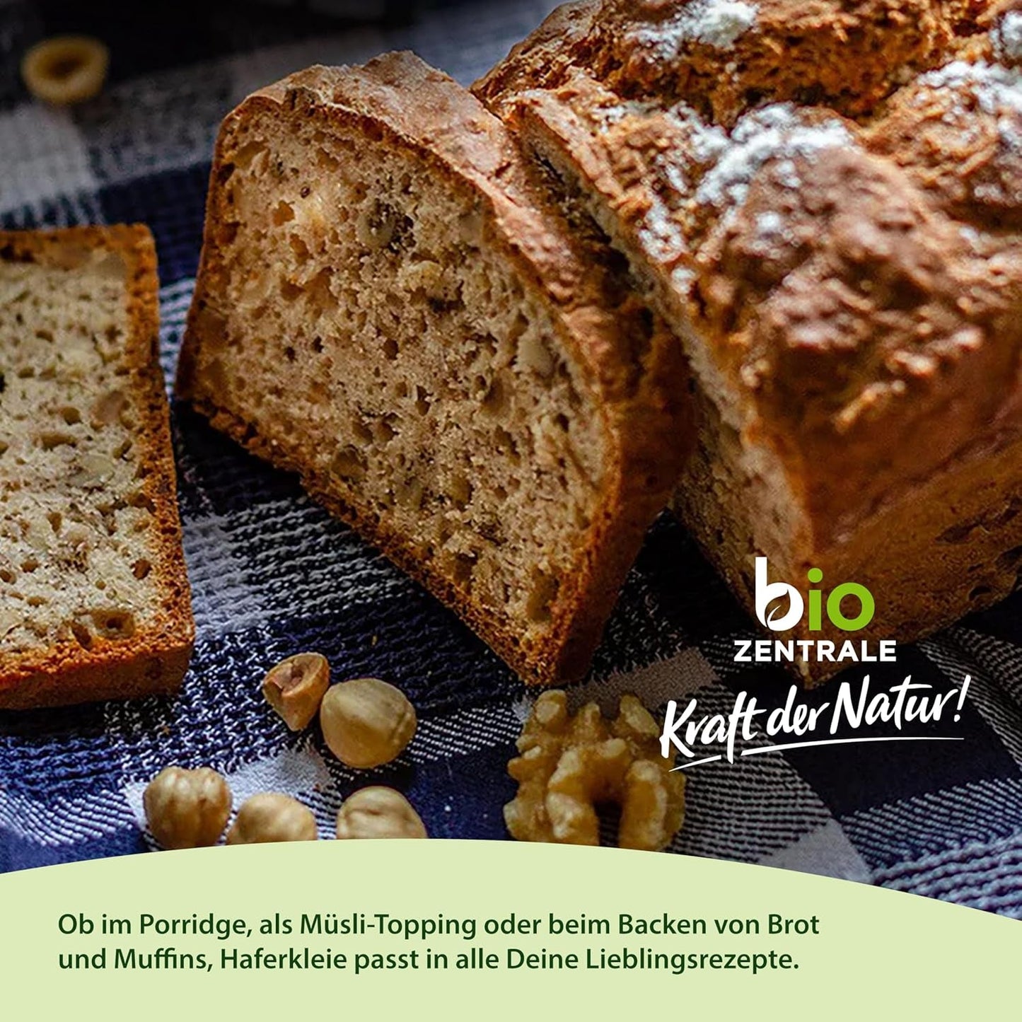 Biozentrale Bio-Haferkleie 1 kg | Vorteilhaftes Paket | Proteinquelle mit hohem Ballaststoffgehalt | Natürlich vegan | Aus der EU-Landwirtschaft | Niedriger Zuckergehalt