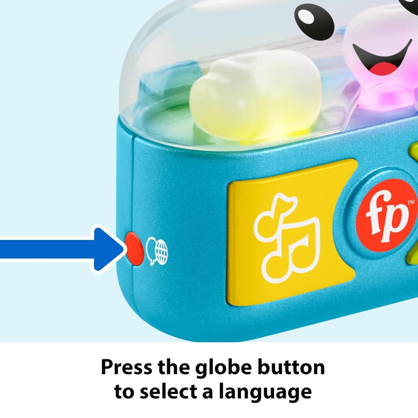 FISHER-PRICE Spaß beim Lernen und Spielen mit Spiel-Ohrstöpseln – Interaktive Ohrstöpsel mit lustigen Lichtern, Lernliedern und feinmotorischen Aktivitäten, über 20 Lieder und Sätze, ab 6 Monaten, HWY45 Babyspielzeug Naty Shop