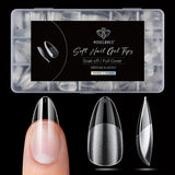 Modelones Nagelspitzen 510 Stück – Full-Cover-Nagelspitzen-Set, Gel-Spitzen-Set, vorpolierte PMMA-Harz-Nagelspitzen, künstliche Nägel zum Aufkleben von Nagelkunst-DIY, kurzes Squoval