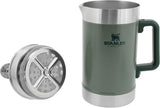 STANLEY Classic Stay Hot Kaffeepresse 1,4 l Hammertone Green – Hält den Kaffee 4 Stunden lang heiß – Minimale Ablagerungen – Integrierte Kaffeepresse aus Edelstahl – BPA-frei – Spülmaschinenfest