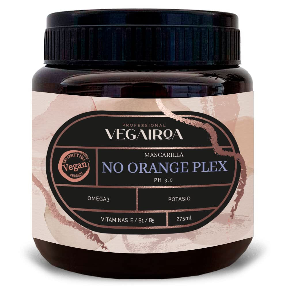 VEGAIROA – No Orange Plex Mask – Maske, die Orangetöne neutralisiert – Tiefenfeuchtigkeitspflege – Professionelles veganes Friseurprodukt – 300 g Naty Shop Haarmaske Standardtitel