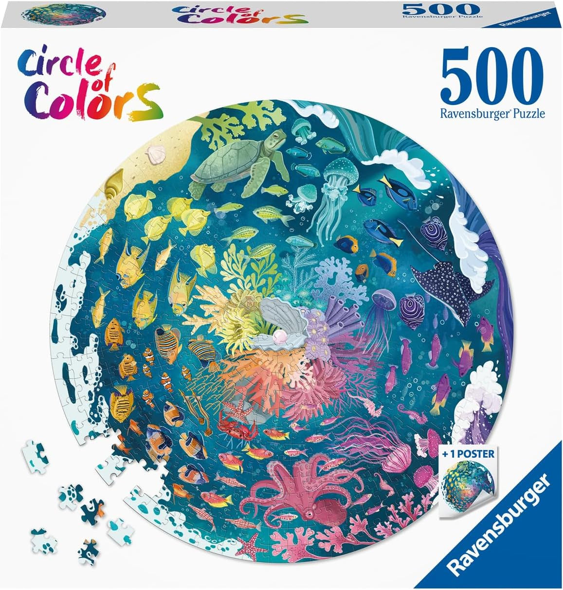 Ravensburger Puzzle 17170 Farbkreis - Ozean & U-Boot Puzzle 500 Teile Puzzle Naty Shop