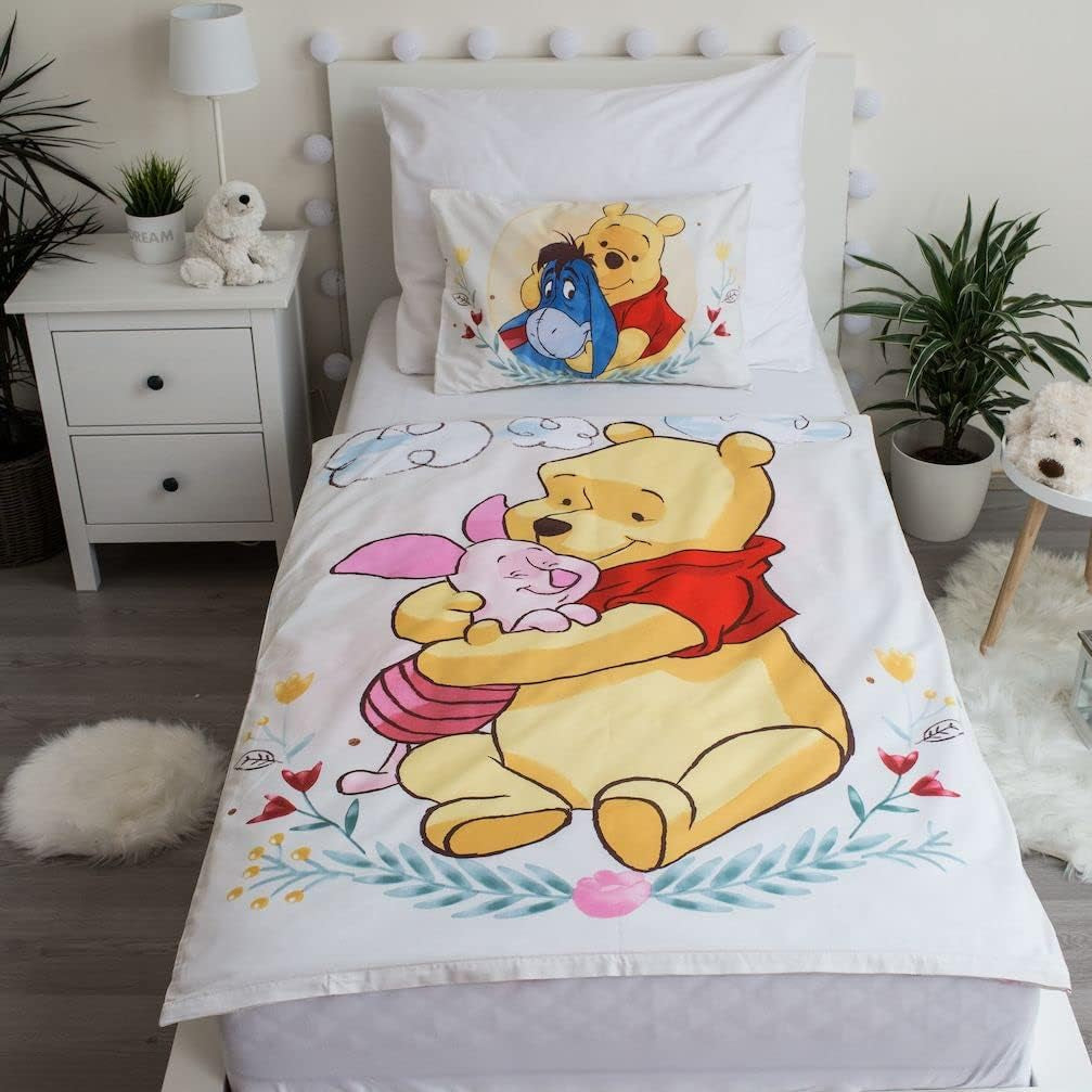 Bettwäsche für Kinder, der Bär Winnie und seine Freunde, 100 % Baumwolle. Bettwäsche – Kinder Naty Shop
