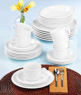 Seltmann Weiden 001.716175 Compact White 30-teiliges Tafelservice, weiß/einfach