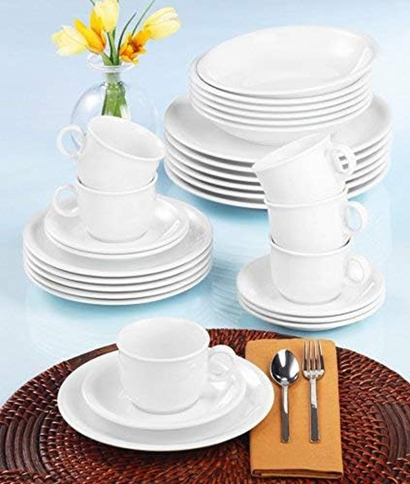 Seltmann Weiden 001.716175 Compact White 30-teiliges Tafelservice, weiß/einfach