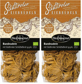 BioGourmet Bandnudeln mit Schüttelbrot aus Südtirol (g.g.A.) | Gesalzene und aromatisierte Eiernudeln mit echtem Südtiroler Speck | 1 x 250g Bio
