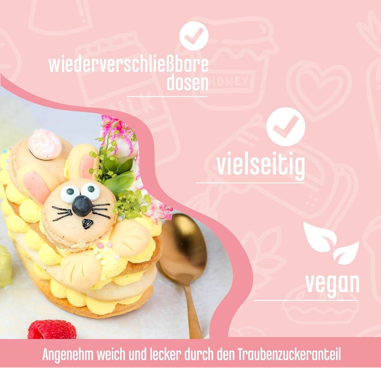 DECOCINO Bio-Streuselperlen – 60 Gramm – Bio-Dextrose-Streusel Sprinkles Naty Shop
