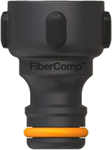Fiskars Wasserhahnanschluss, für Wasserhähne, Ø 21 mm (G 1/2"), FiberComp, Universalgröße, 10 g, Schwarz/Orange, 1027053
