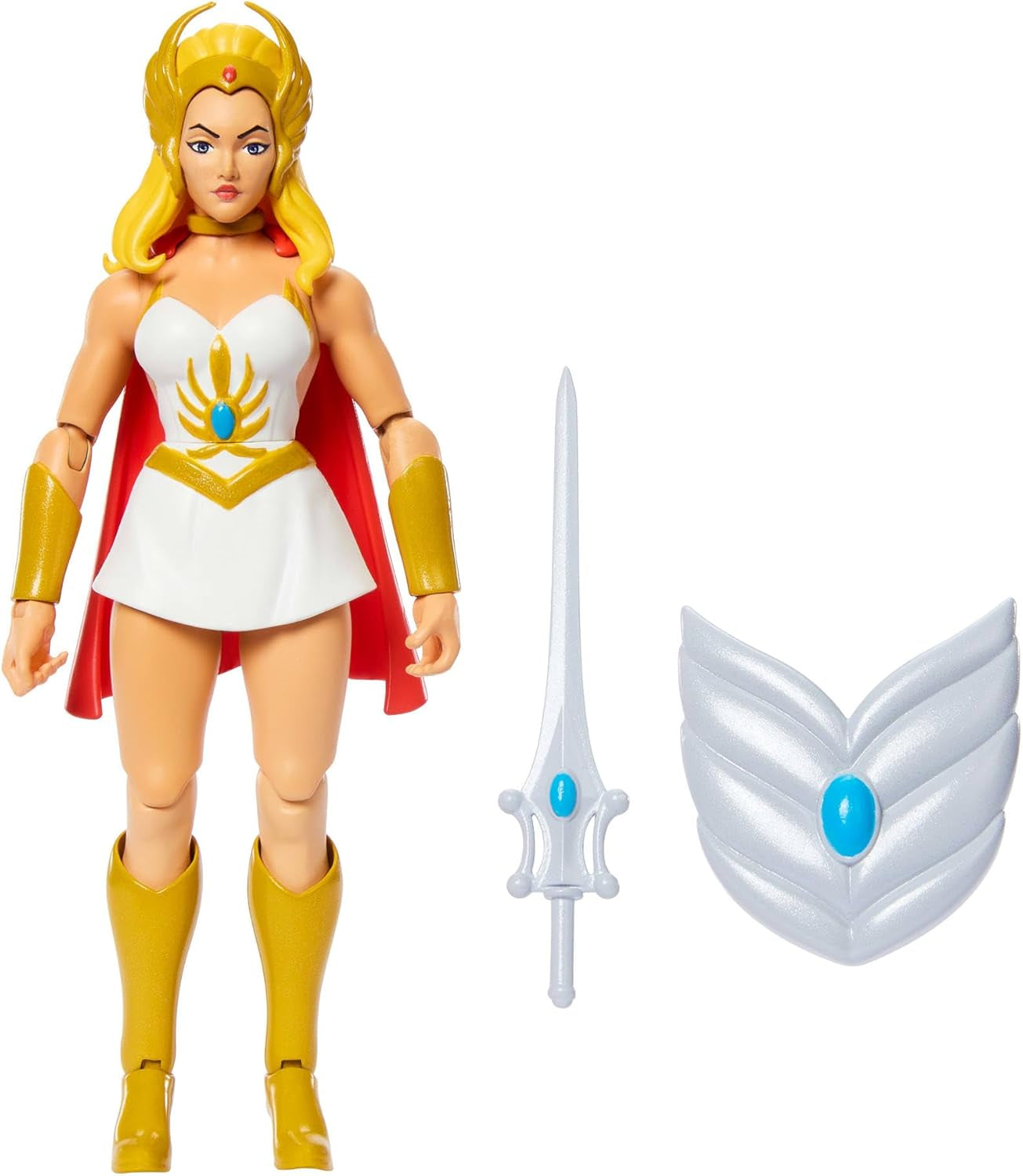 Masters of the Universe Origins She-Ra Cartoon-Actionfigur, ca. 14 cm groß, TV-Heldin der 1980er Jahre, Prinzessin der Macht, detailliertes Design und Zubehör, JBM76 Actionfiguren Naty Shop Standardtitel