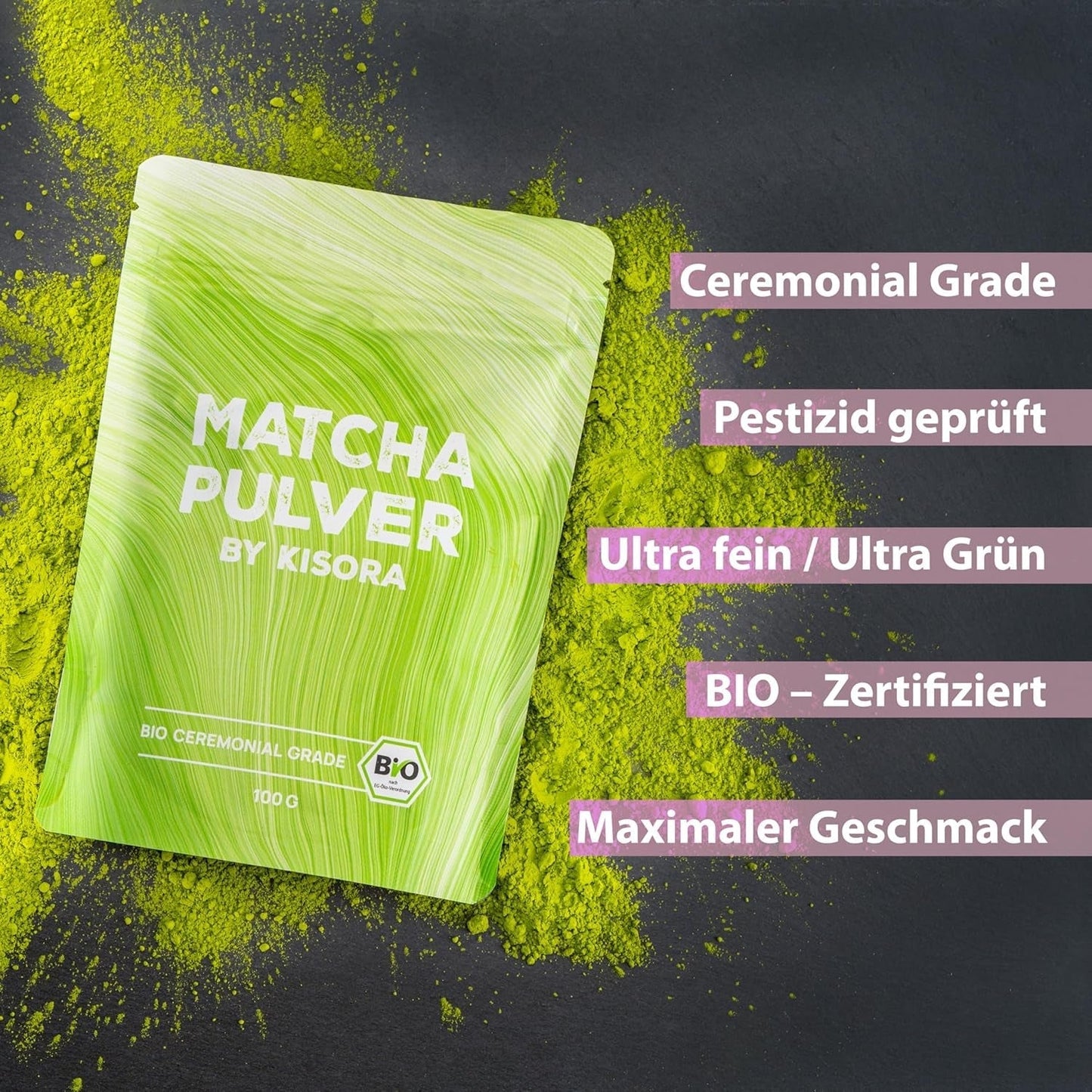 Zeremonieller Matcha BIO-Qualität 100G grüner Tee 100 % Bio-Grüntee-Matcha-Pulver