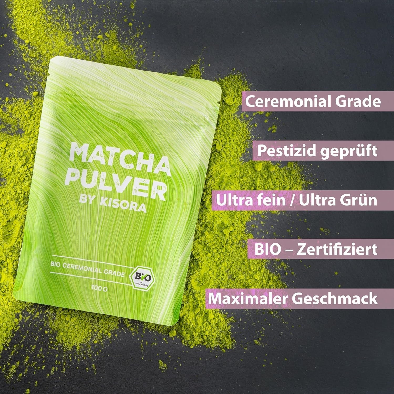 Zeremonieller Matcha BIO-Qualität 100G grüner Tee 100 % Bio-Grüntee-Matcha-Pulver