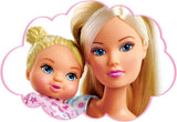 Simba Steffi Love Sweet Dreams / Süße Babypuppe und Kinderbett / mit Leuchtfunktion / 12 Teile / 29 cm / Für Kinder ab 3 Jahren