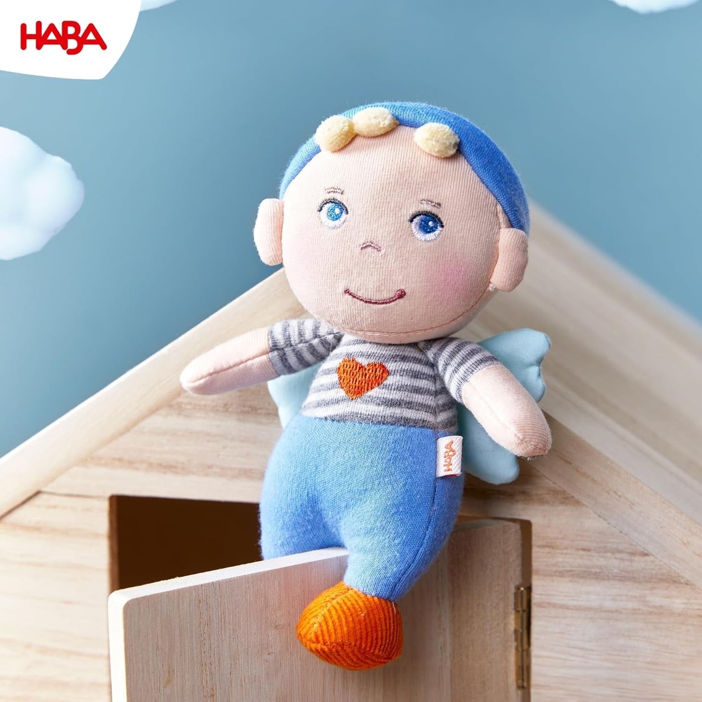 HABA Schutzengel-Matten – Plüsch-Textilpuppe (15 cm), ideales Willkommensgeschenk für Babys und Kleinkinder – waschbar bei 30 °C – 2011869001 Puppen Naty Shop