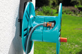 Gardena Classic 60 Wandschlauchtrommel mit Schlauchführungstrommel: Zur einfachen Wandmontage, mit Anti-Tropf-System, Winkelanschluss, großes Fassungsvermögen, platzsparend (2650-88)