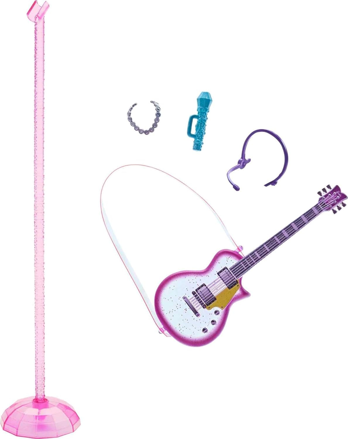 Barbie GYJ22 – Bühne frei für große Träume Brooklyn Puppe (ca. 30 cm, braune Haare) mit Melodien aus dem Film, Lichtern, Mikrofon und Accessoires, Geschenk für Kinder ab 3 Jahren