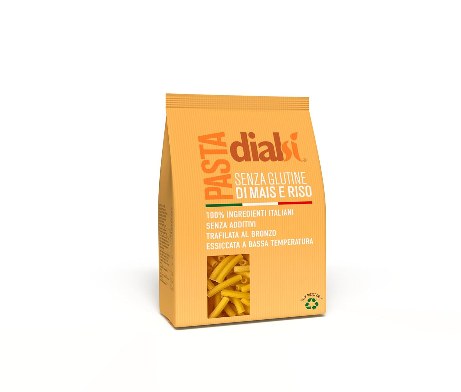 Sternnudeln von Dialsi, glutenfreie Mais- und Reisnudeln, bronzegebrannt, 100 % italienische Zutaten, ohne Zusatzstoffe, in 8–9 Minuten gar, 300-g-Packung
