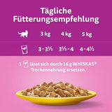 Whiskas 1+ Nassfutter für Katzen mit Huhn in Gelee, 28x85g (1 Packung) – Hochwertiges Nassfutter für ausgewachsene Katzen in 28-Portionen-Beuteln