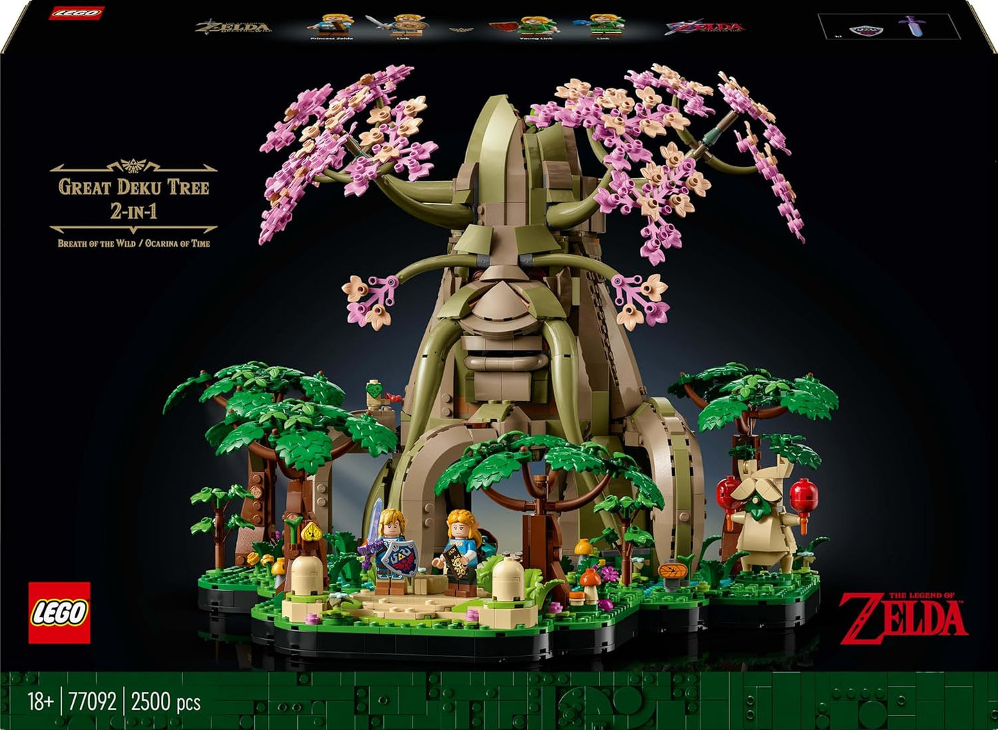 LEGO The Legend of Zelda Deku Tree 2-In-1 – Sammelstück mit Prinzessin Zelda und 3 Link-Minifiguren – Bauset für Erwachsene und Geschenkidee für Videospielfans – 77092 Bausets Besuchen Sie den LEGO-Store