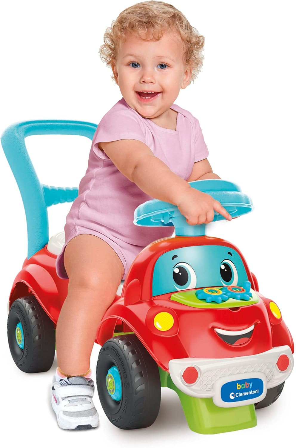 Clementoni – 17747 – Nicolò Go Go 3 in 1 – Reitauto, elektronischer Lernlautsprecher, erste Schritte, Lichter und Geräusche, Spiel für 1-Jährige – Made in Italy Bebe Toys Naty Shop