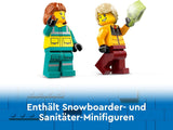 LEGO City Krankenwagen und Snowboarder, Krankenwagen-Spielset mit Spielzeugauto und 2 Minifiguren, Snowboarder- und Sanitäterfigur, fantasievolles Geschenk für Jungen und Mädchen ab 4 Jahren 60403 Bausets Besuchen Sie den LEGO-Store