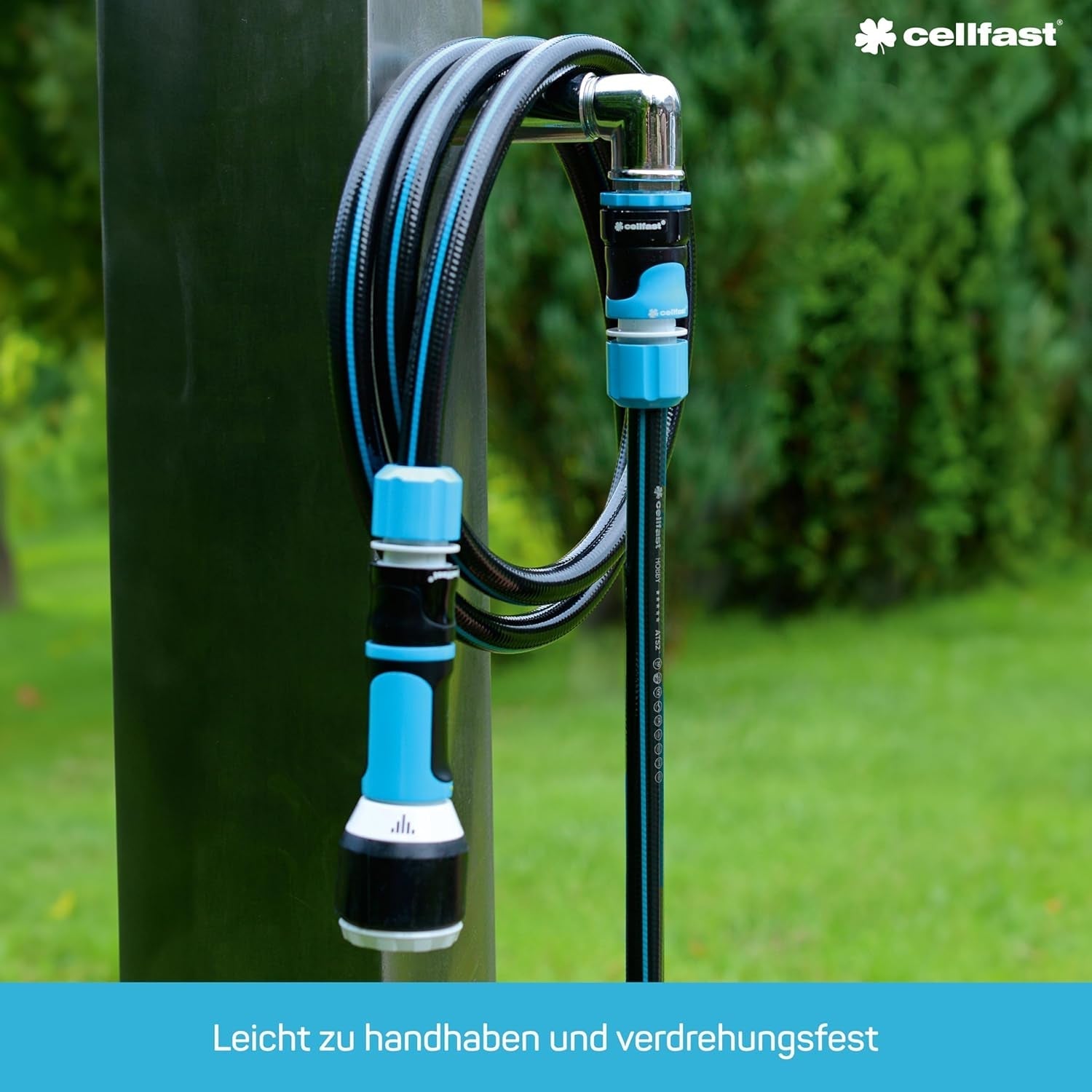 CELLFAST Gartenschlauch, 6-lagiger Wasserschlauch, doppelt geflochtener Stoff, Bewässerungsschlauch, UV-beständig, Anti-Algen, flexibler Schlauch, 32 bar, 1 Zoll, 25 Meter, Hobby