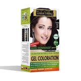 Indus Valley Natural Damage Free Gel-Haarfarbe | Ammoniakfrei, vegan und tierversuchsfrei | Bis zu 100 % Grauabdeckung, langanhaltende Ergebnisse | Hellkastanie 5,0 (20 Gramm + 200 ml) Haarfärbemittel Naty Shop Hellbraun
