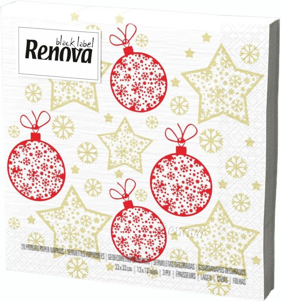 Renova Weihnachtsservietten – 20 Papierservietten